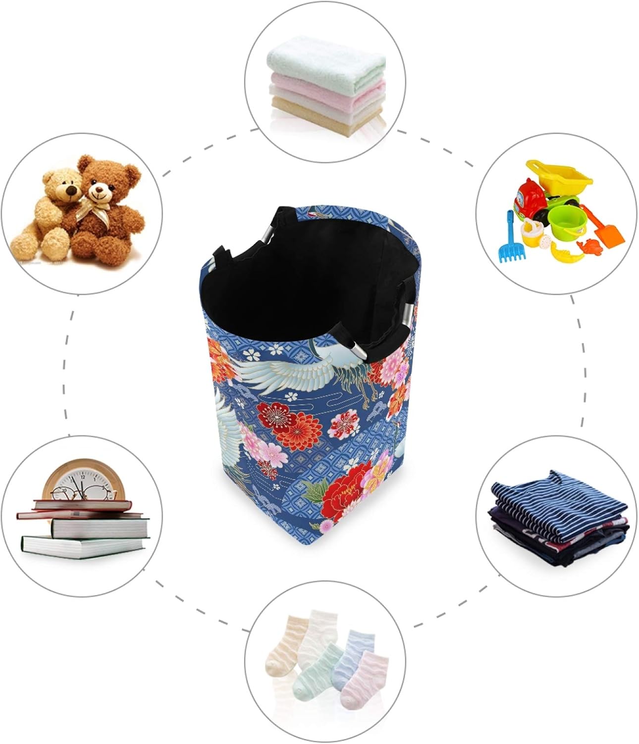 susiyo Foldable Laundry Basket with Handles and Unique Pattern 1