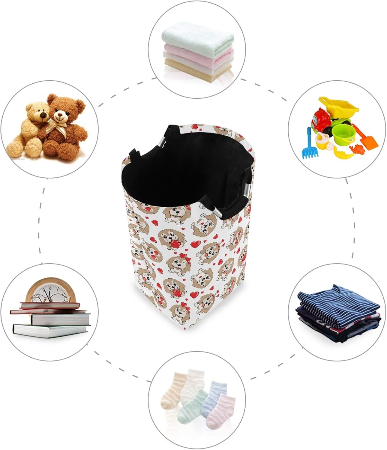 Susiyo Foldable Laundry Basket with Handles and Waterproof Interior