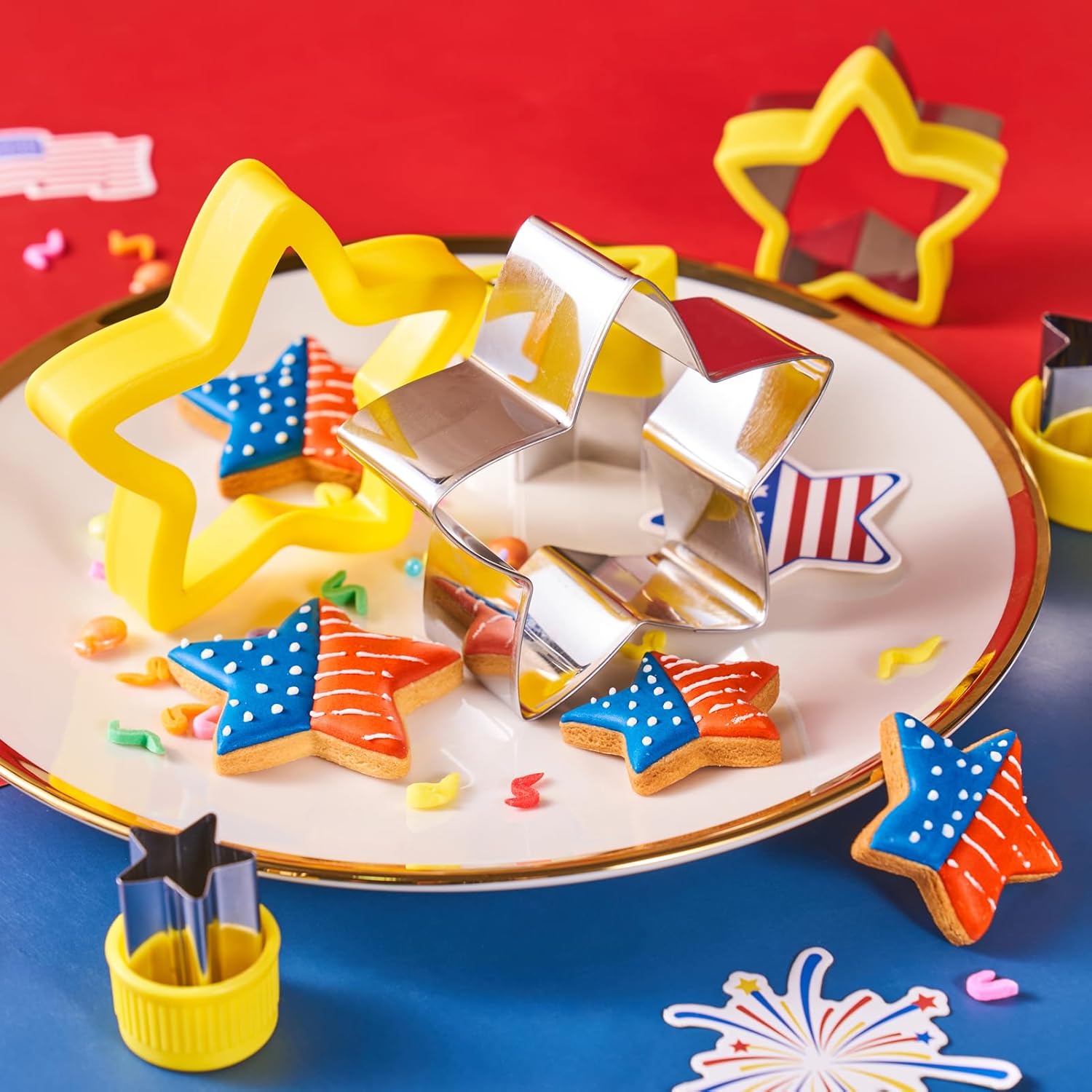 ETERSION Star Cookie Cutter Set 5 Pieces 1 to 4