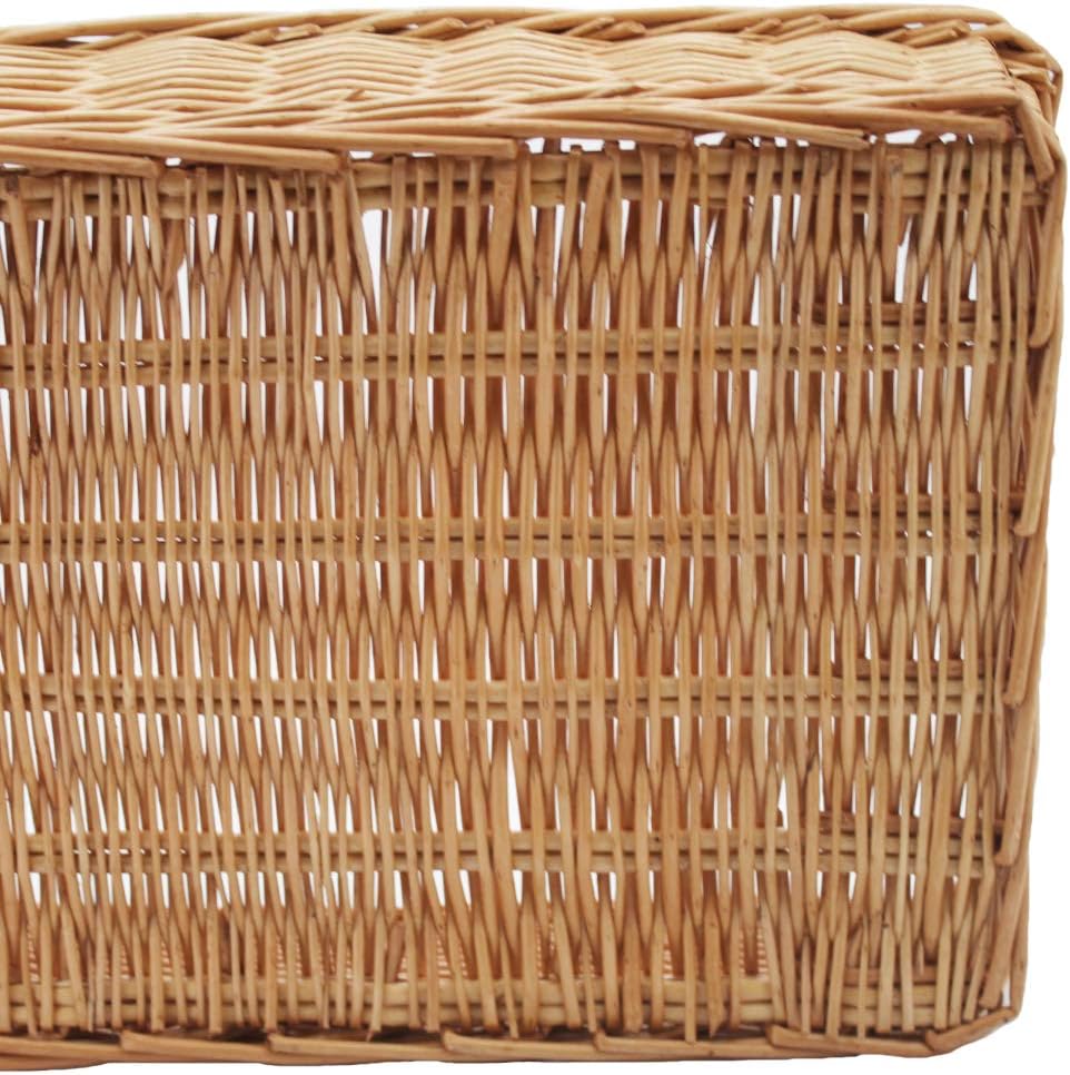 Kingwillow Rectangular Wicker Storage Basket - Natural