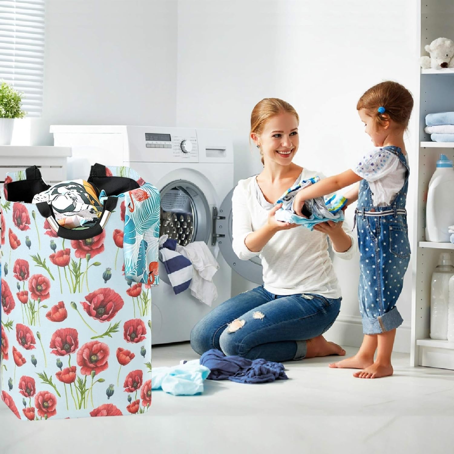 Visesunny Laundry Hamper with Waterproof Oxford Fabric 1