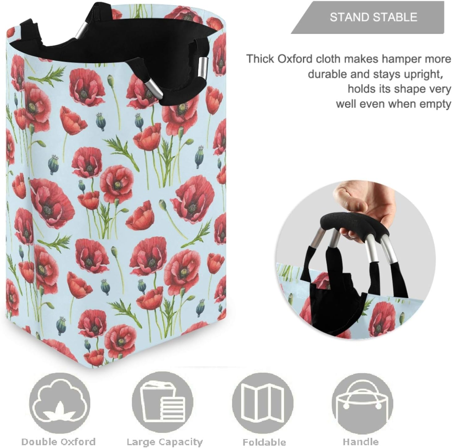 Visesunny Laundry Hamper with Waterproof Oxford Fabric 1