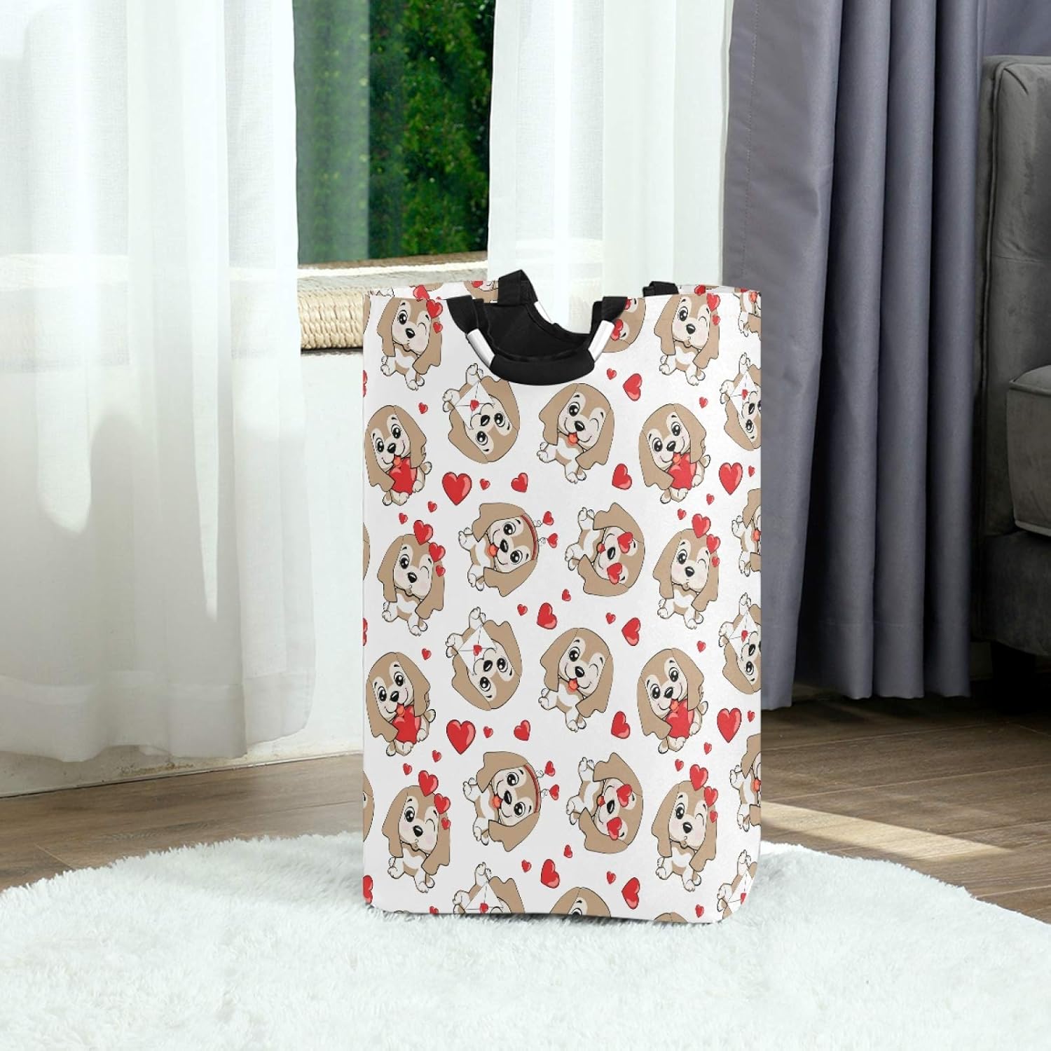 Susiyo Foldable Laundry Basket with Handles and Waterproof Interior