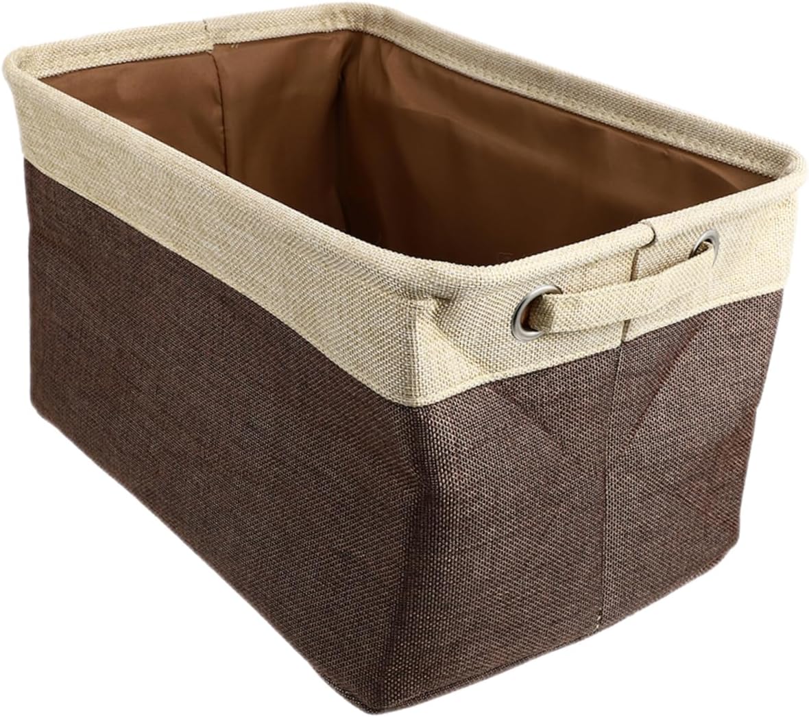 Folding Wicker Storage Basket with Lid for Home Organization 1