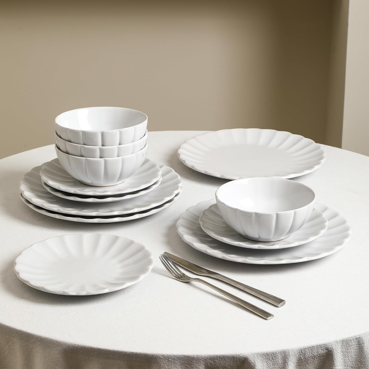 Earth Clay Phoenix 12-Piece Stoneware Dinnerware Set