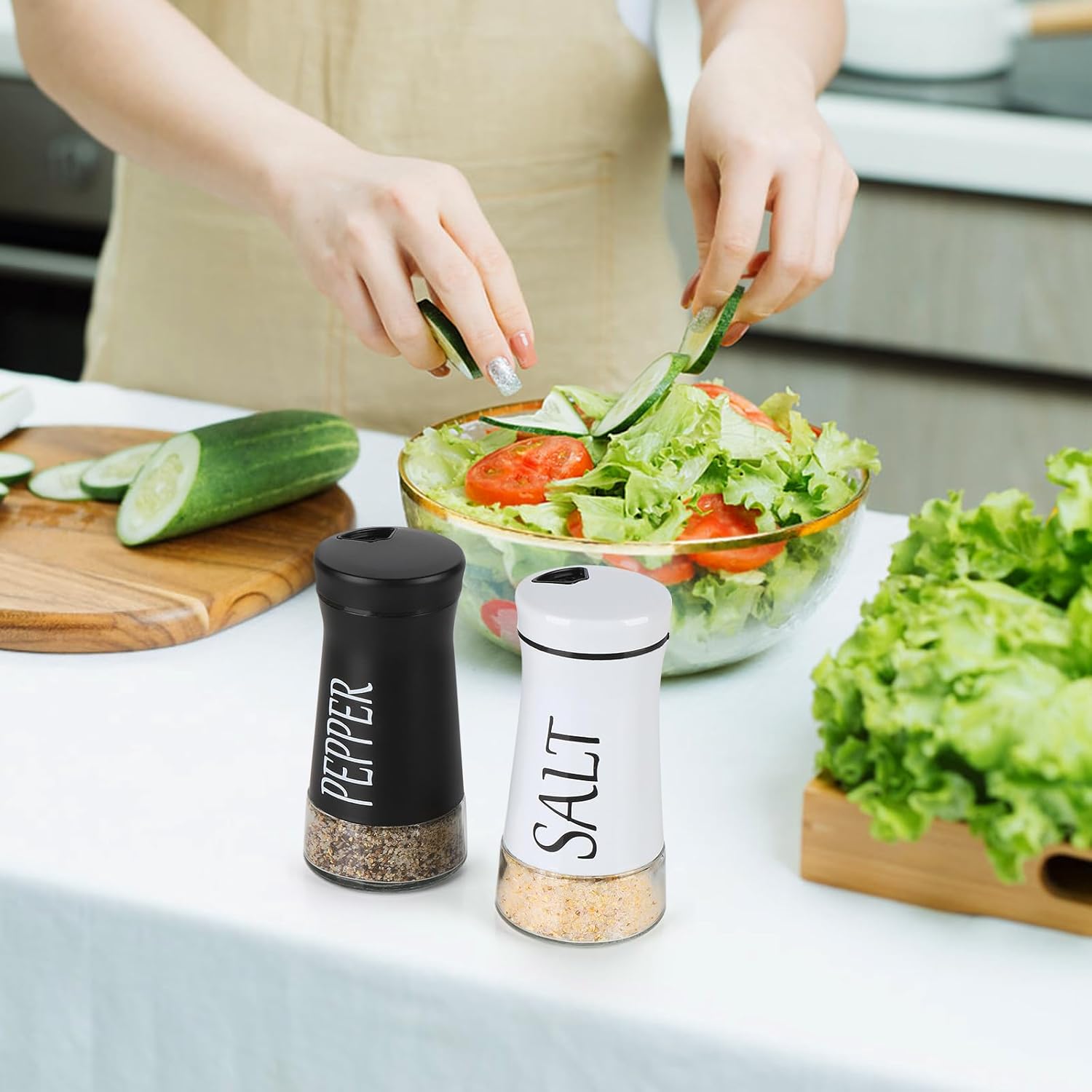 Accmor Adjustable Salt Pepper Shakers Set