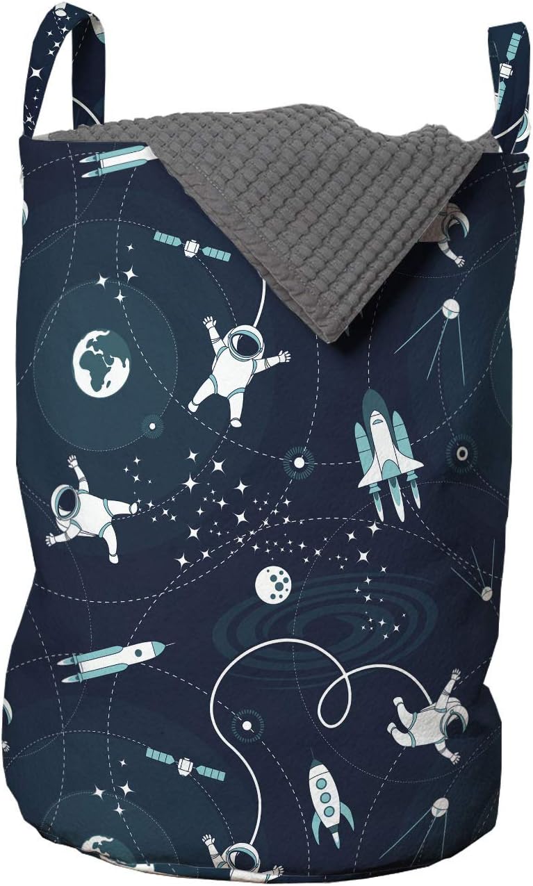 Ambesonne Space Laundry Bag Dark Teal Blue