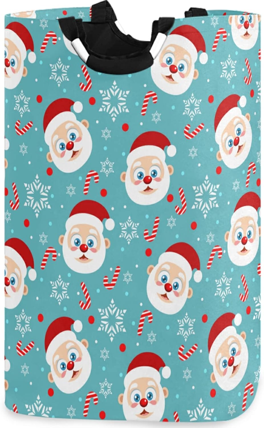 visesunny Large Capacity Laundry Hamper with Santa Design