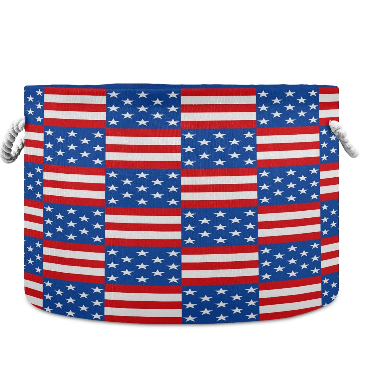 visesunny Collapsible Large Capacity Basket with Cotton Handles