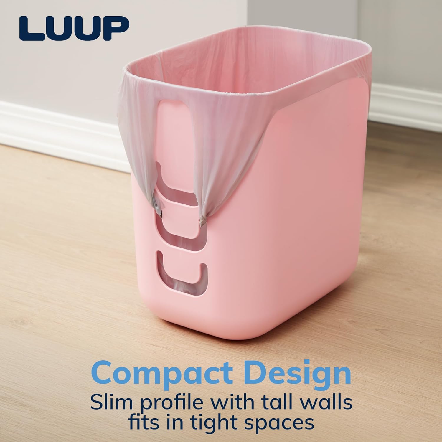 STORi Luup Wastebasket 25 Gallon Pink Made in USA 1