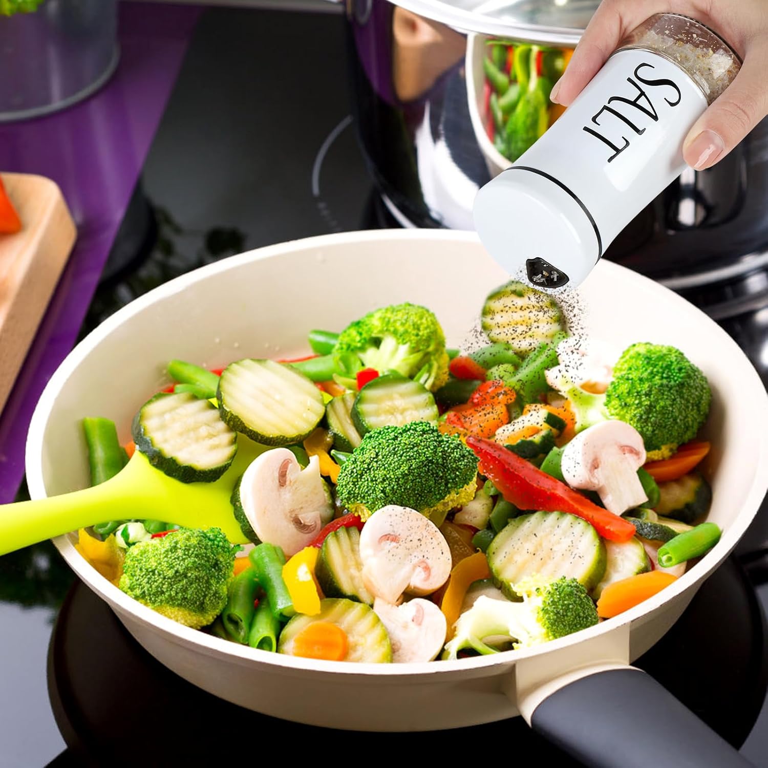 Accmor Adjustable Salt Pepper Shakers Set