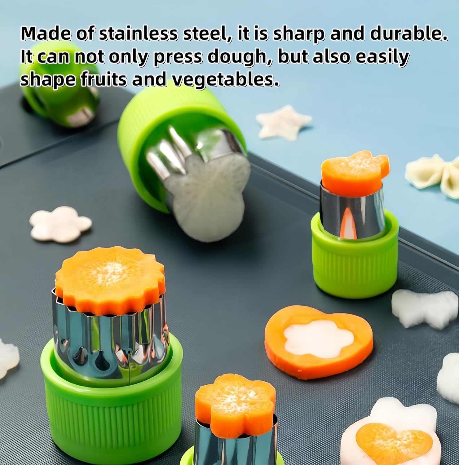 zbstream 12pcs Purple Vegetable Cutter Shapes Set for Kids Baking