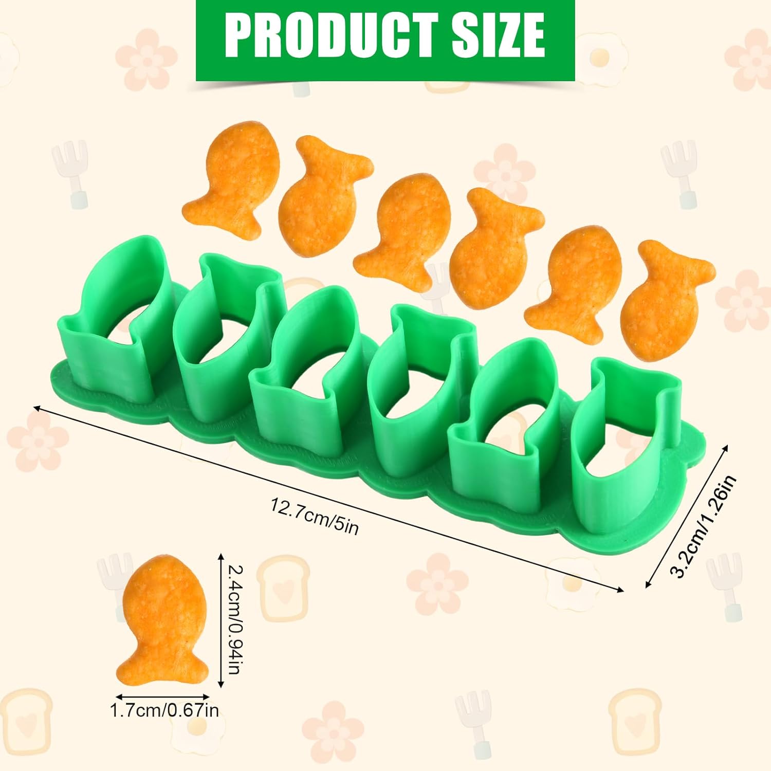 Mini Goldfish Cookie Cutter Set - 6 Fish Shapes for Baking Fun