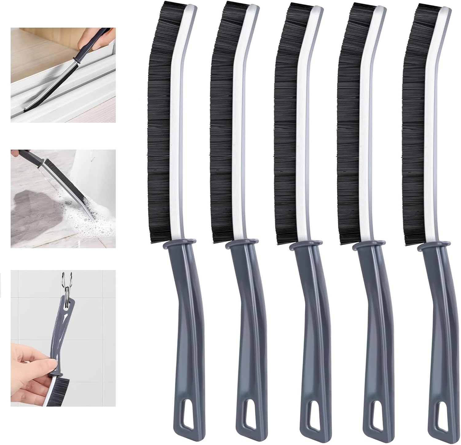 5 Pcs Hard Bristle Crevice Cleaning Brush Tool