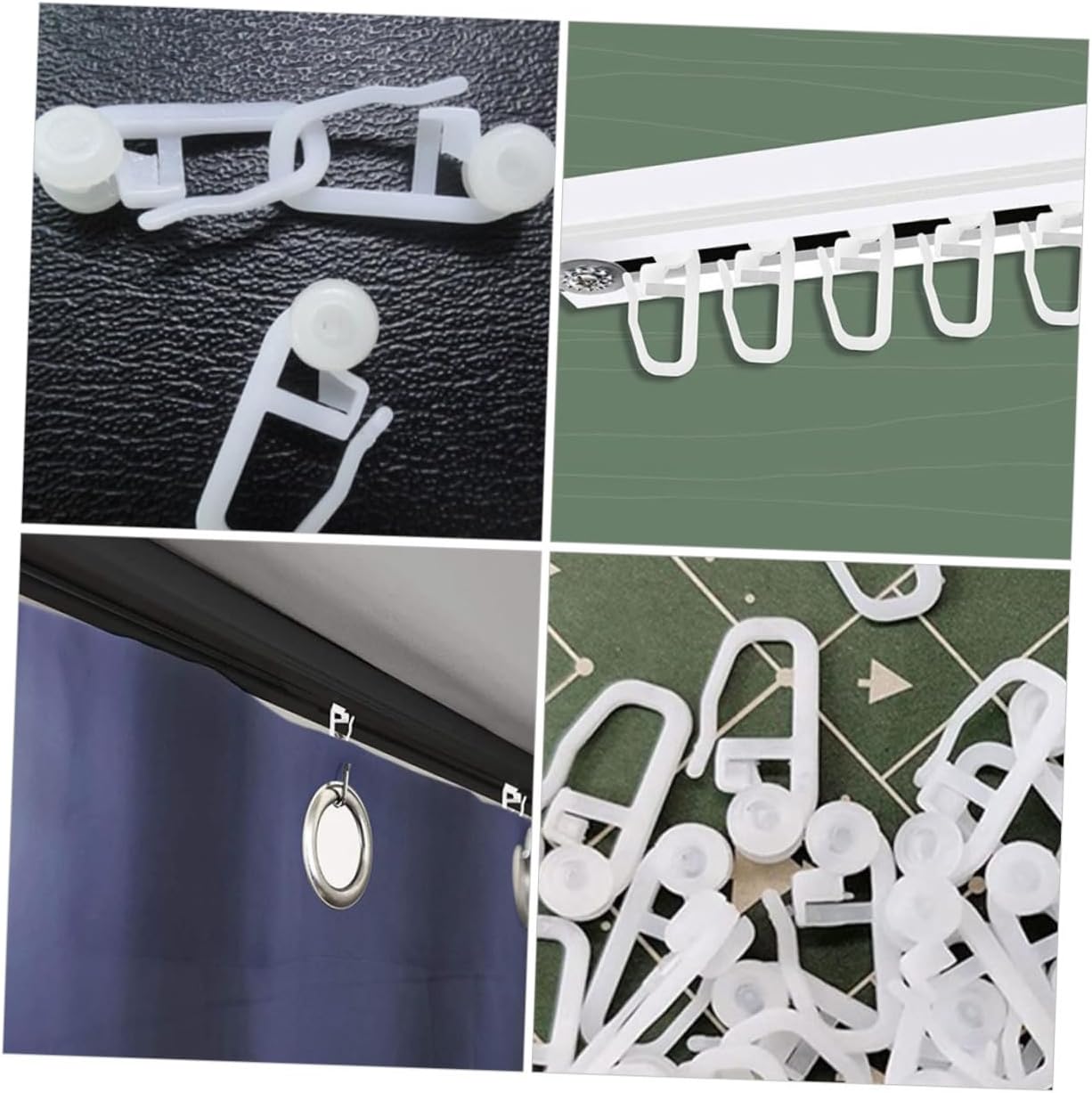 LIFKOME 50pcs Shower Curtain Hooks