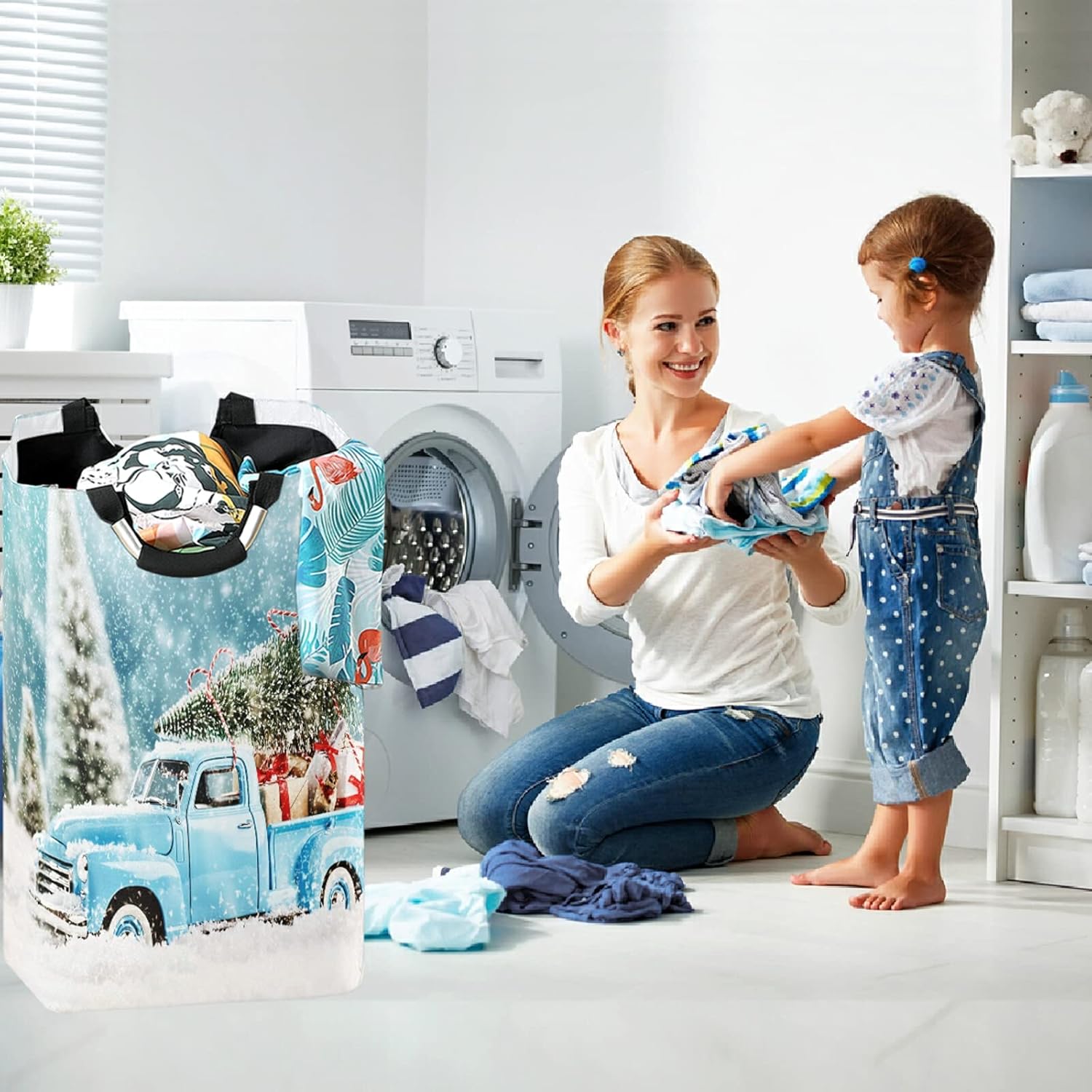 visesunny Large Laundry Hamper Basket with Gifts