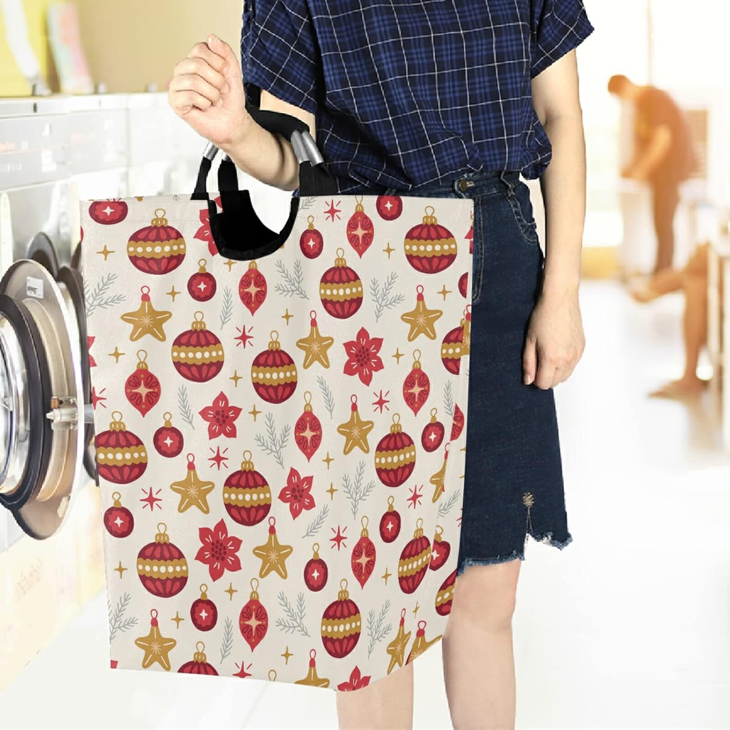 visesunny Foldable Laundry Hamper with Waterproof Oxford Fabric