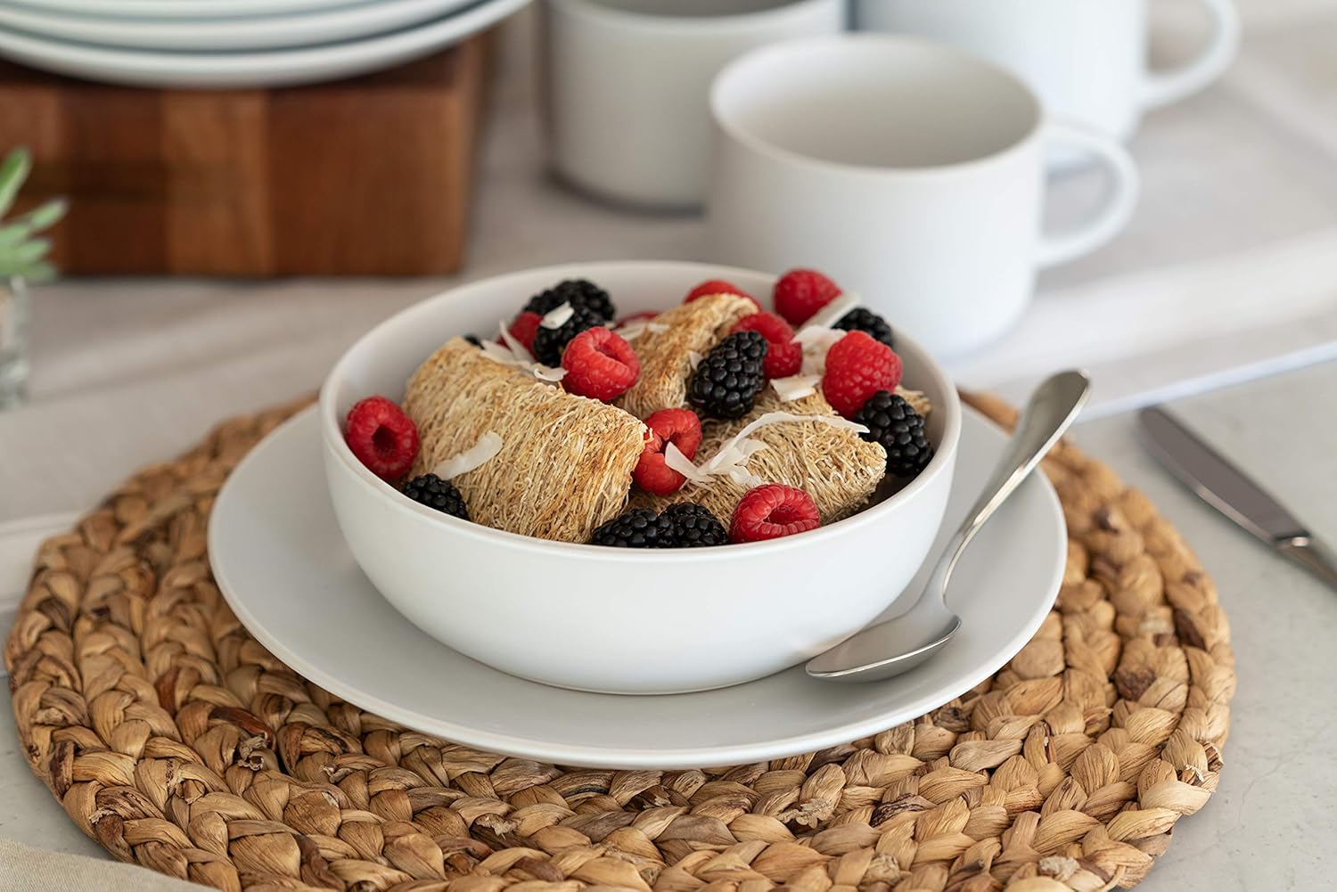 10 Strawberry Street Wazee Matte Coupe Dinnerware Set of 16 1