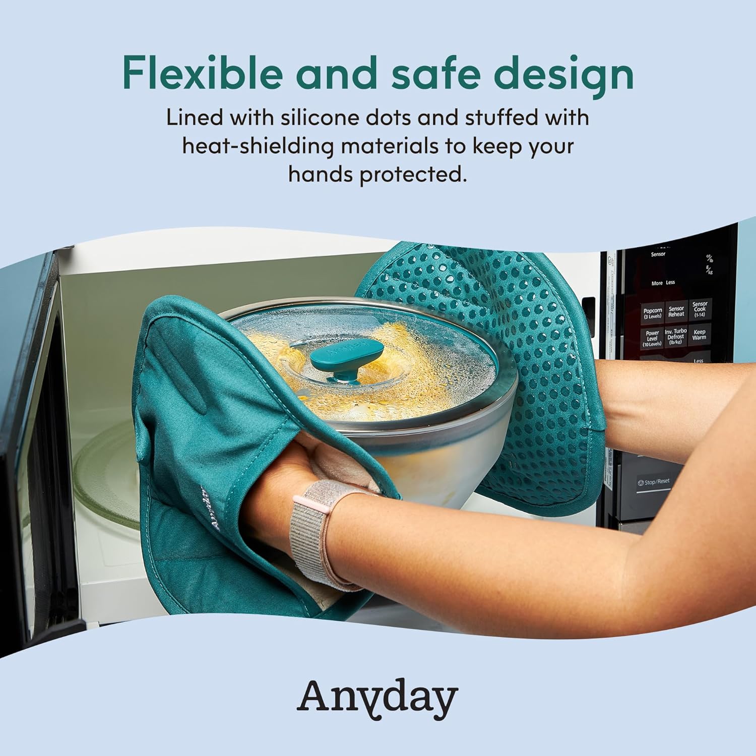 Anyhand Mitts Universal Fit Oven Glove Set 2 Pack