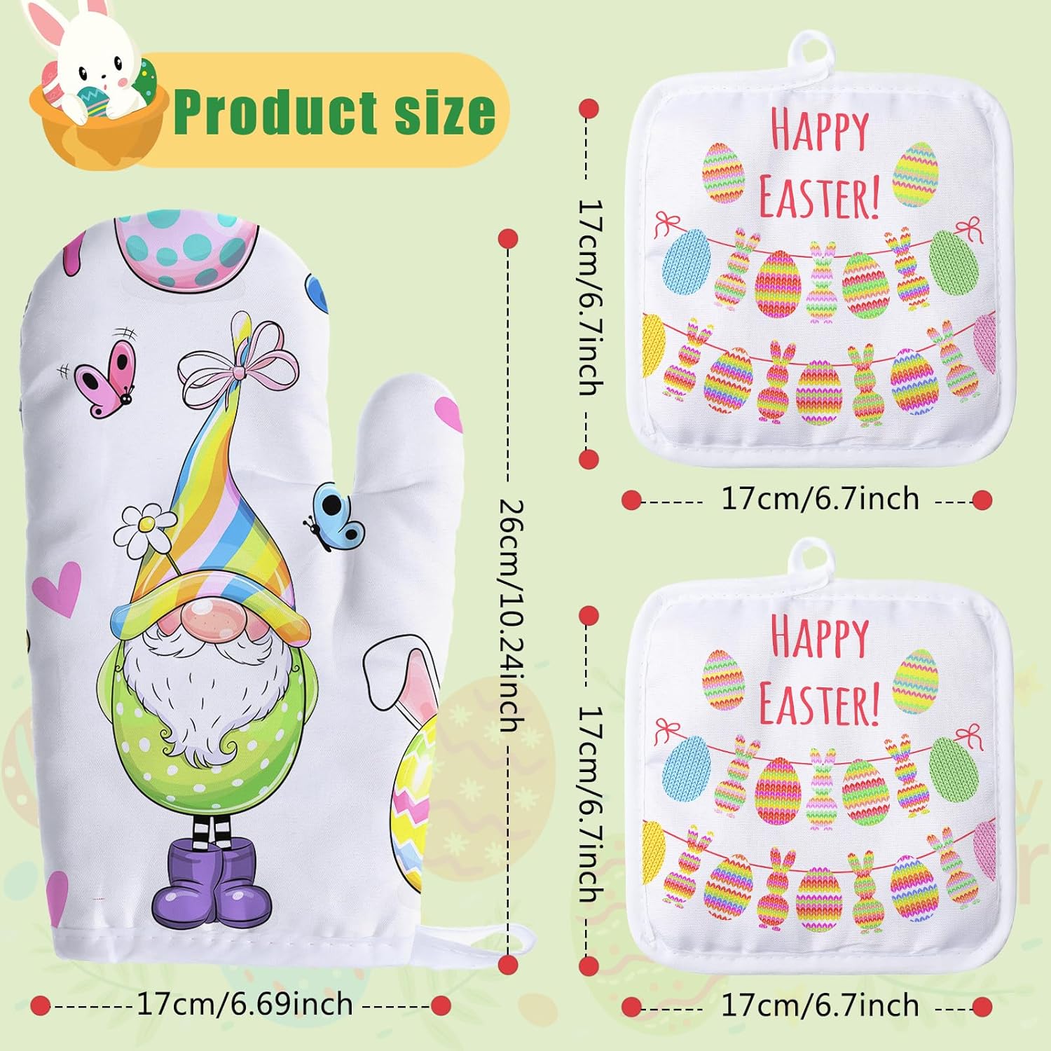 Patelai 20pcs Blank Sublimation Oven Mitts Set