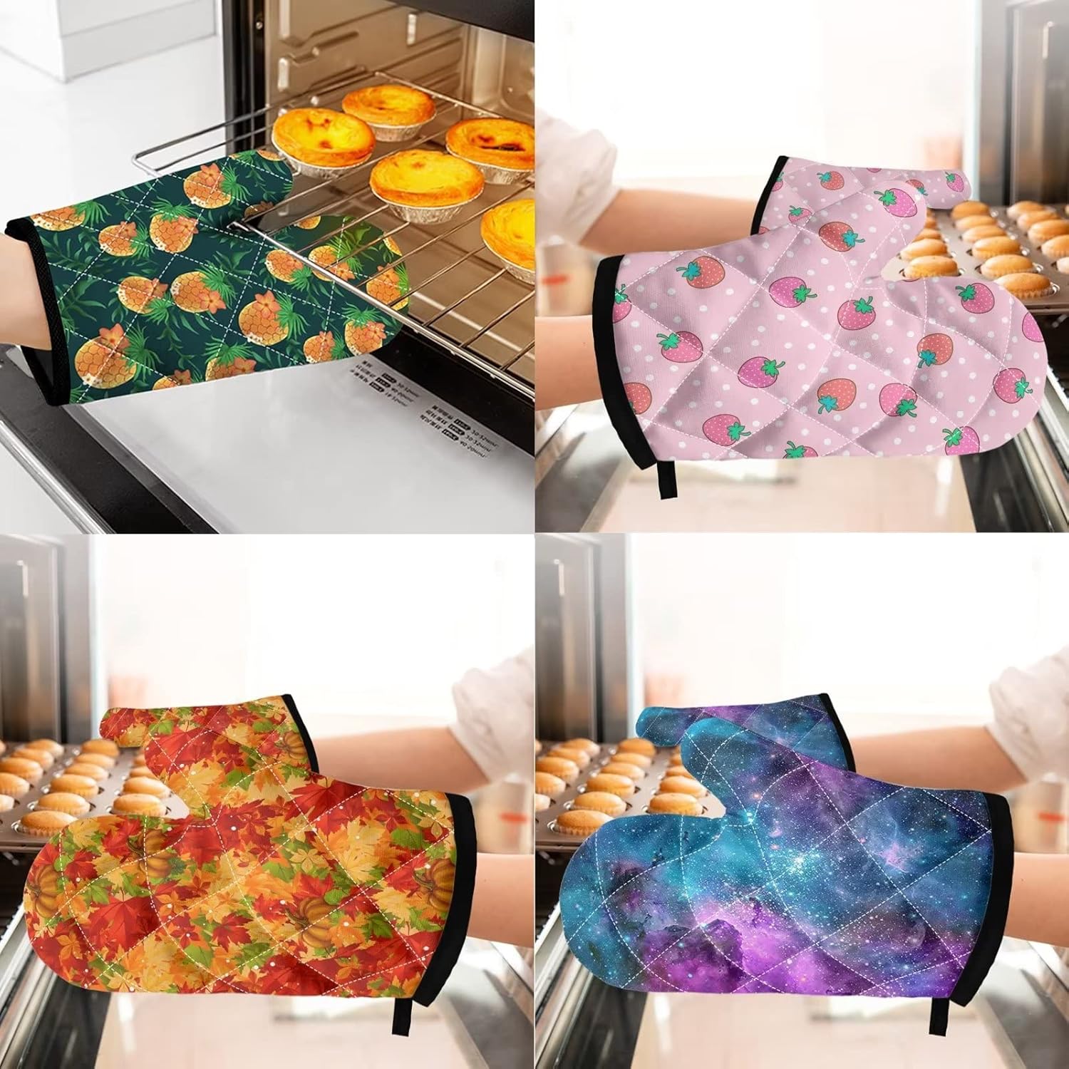 Upetstory Snowman Oven Mitts Set of 2
