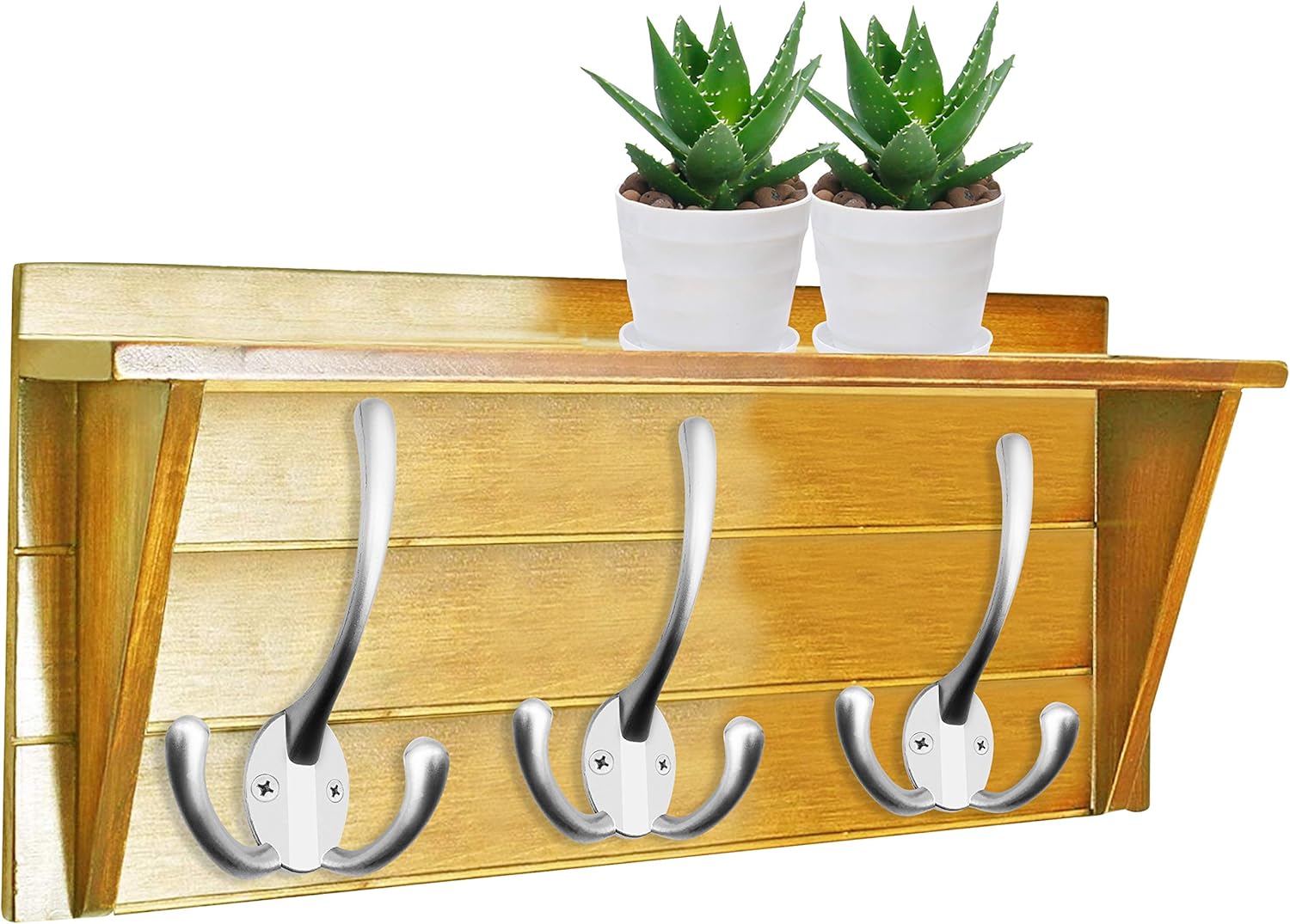 IBosins 6 Pack Heavy Duty Coat Hooks with 24 Screws Matte Nickel