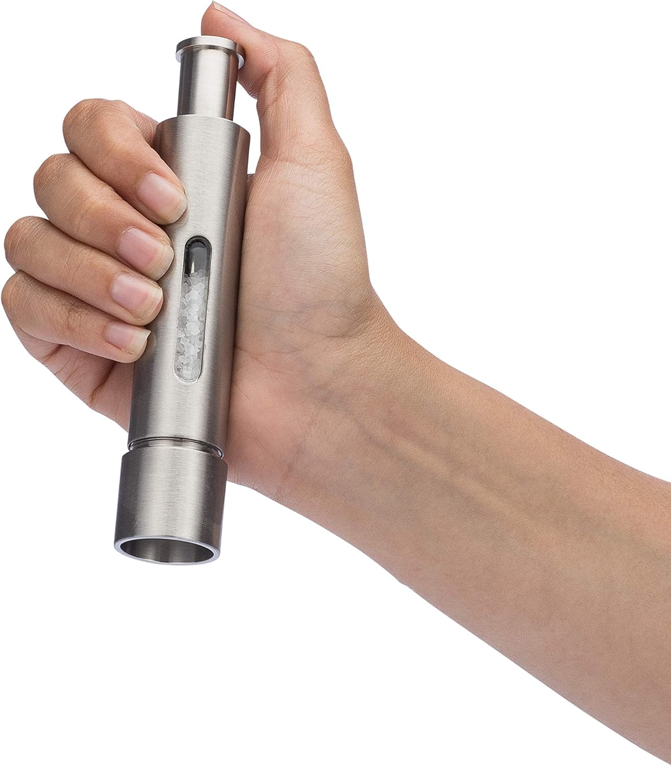 Grind Gourmet Salt Pepper Grinders with Window