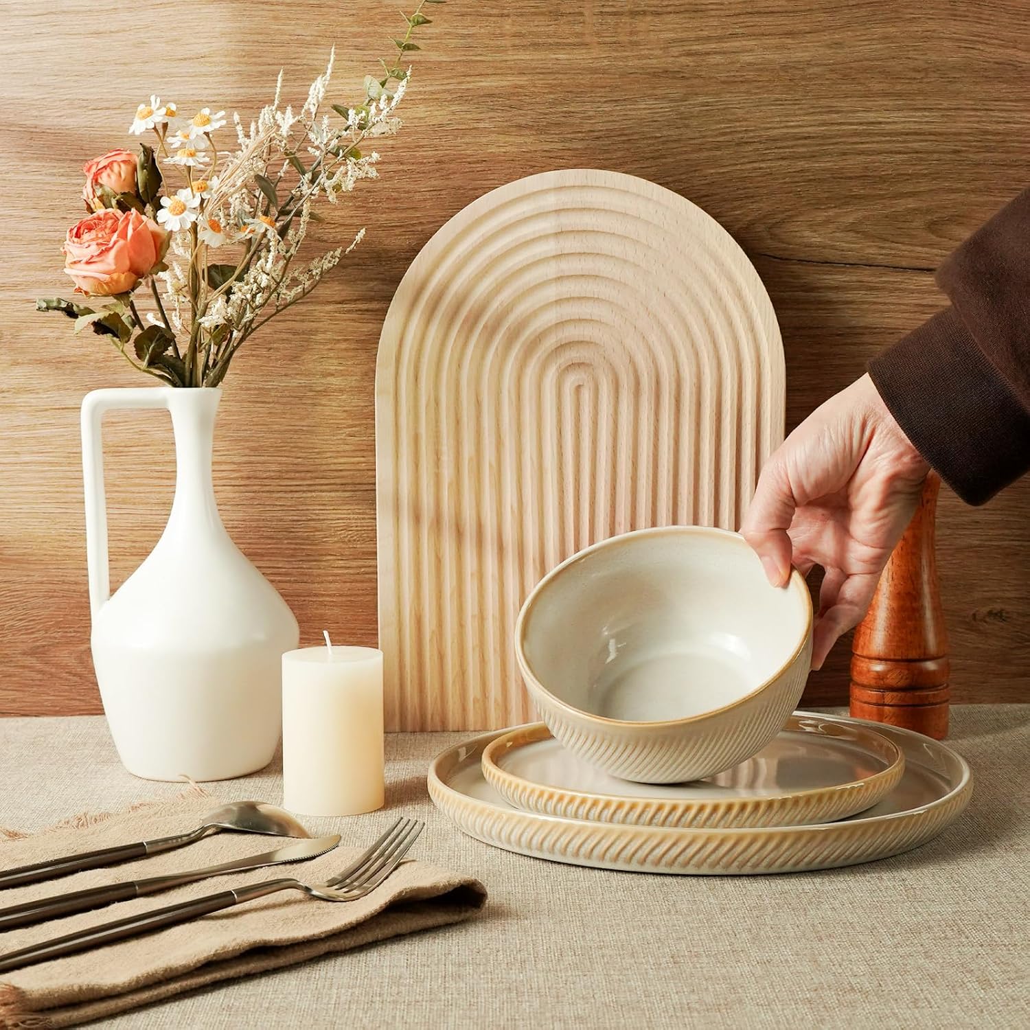 Metflavor Earthsong Dinnerware Set 24-Piece