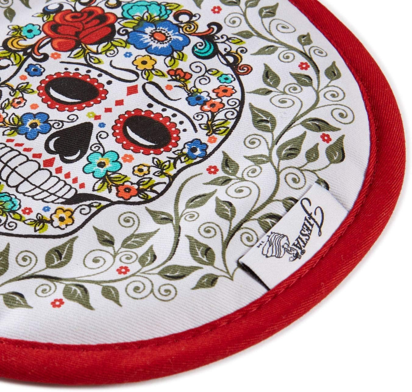 Fiesta Skull Vine Oven Mitts 2 Piece Set