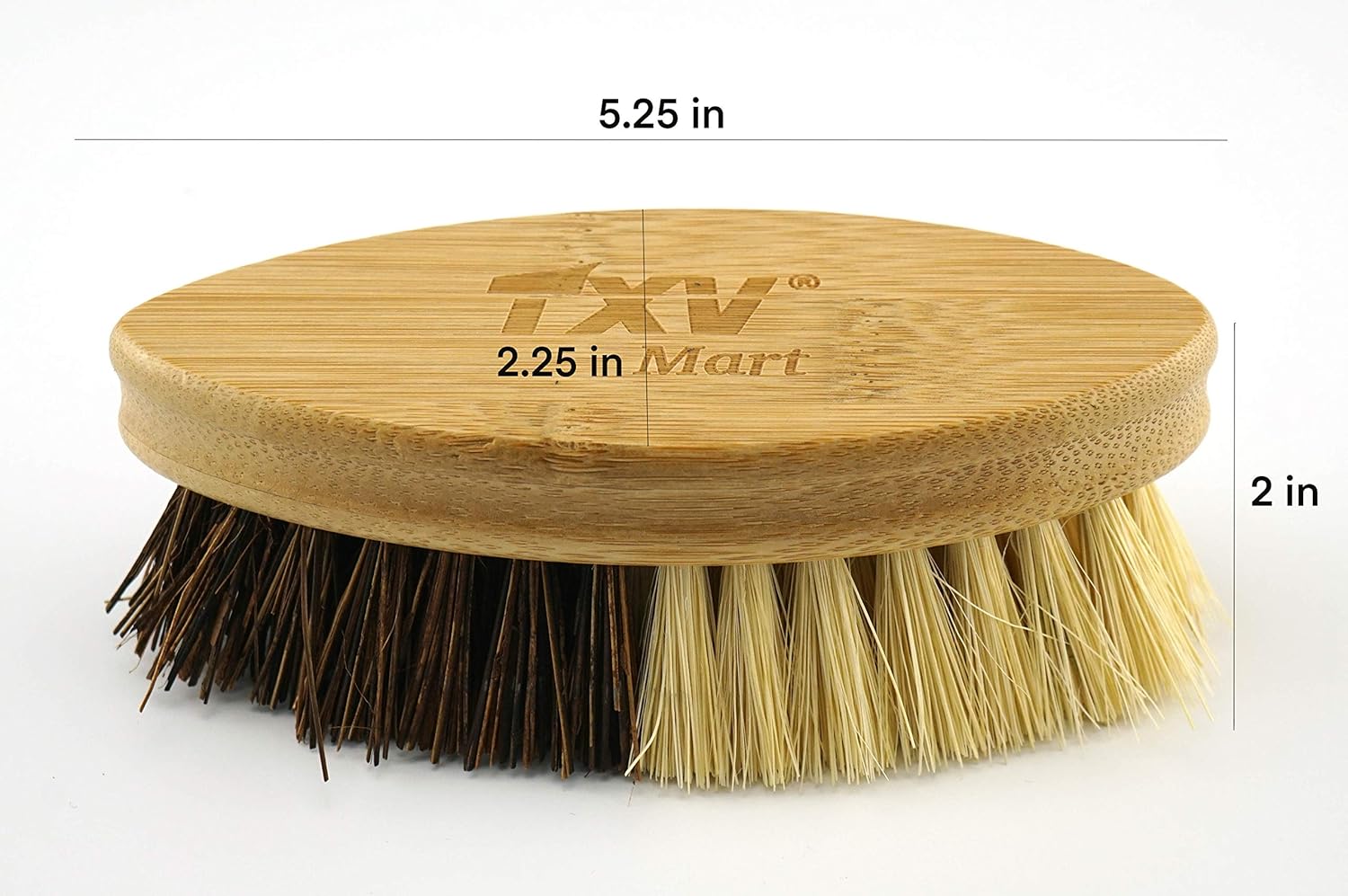 TXV Bamboo Fruit Veg Brush with Coconut Sisal Bristles