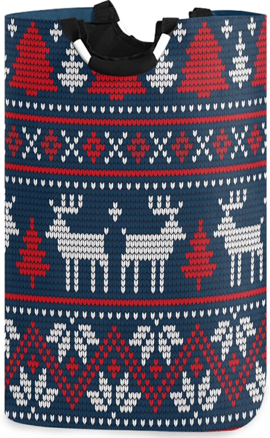 visesunny Foldable Laundry Basket Reindeer Pattern