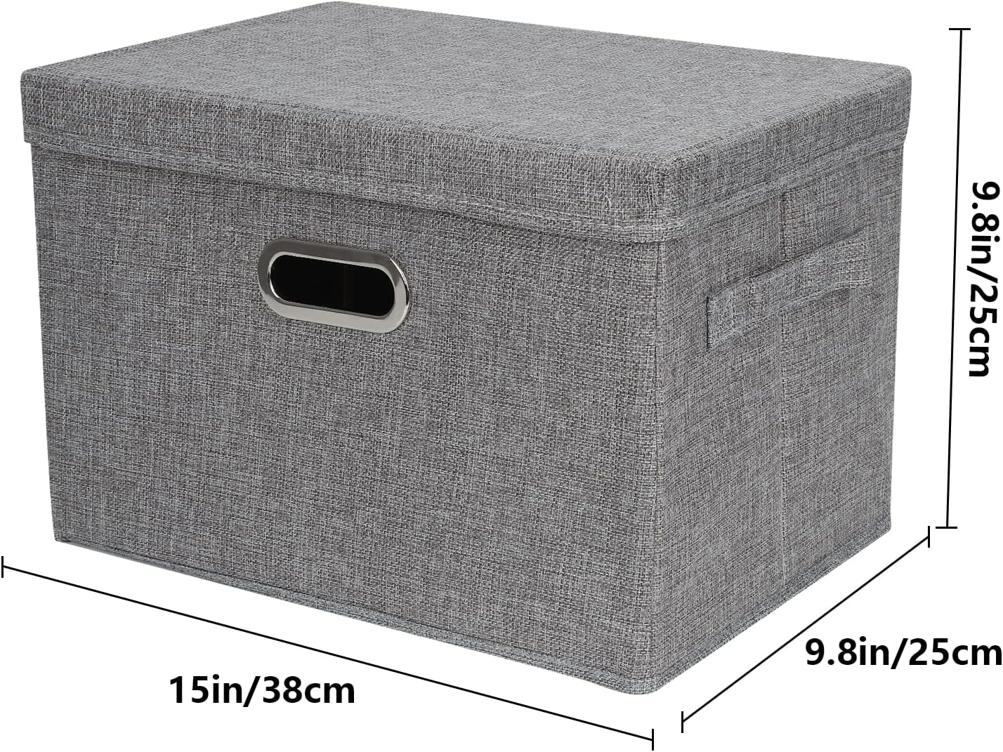 DAYARD Foldable Lidded Storage Bins with Handles