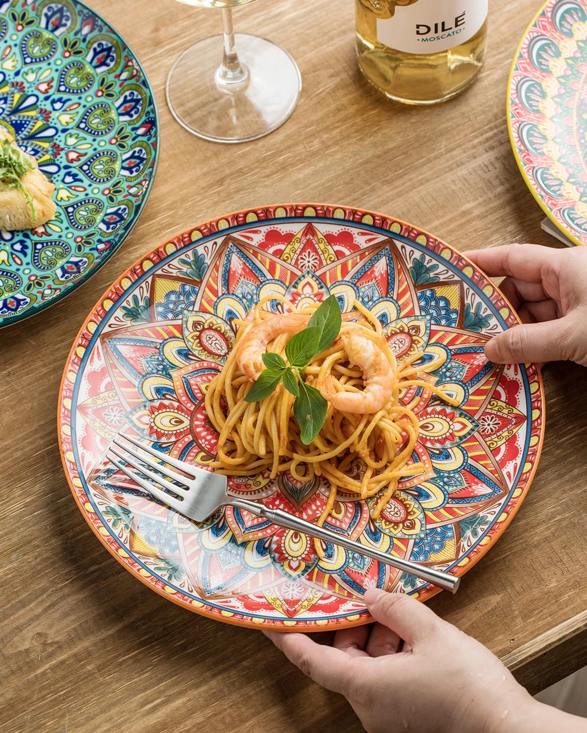 Euisail Dinner Plate Set of 6 1025 Inch Ceramic Plates