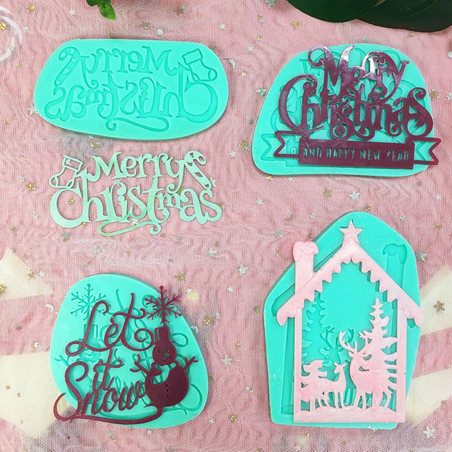 Junhcone Chocolate Molds Silicone Baking Accessories