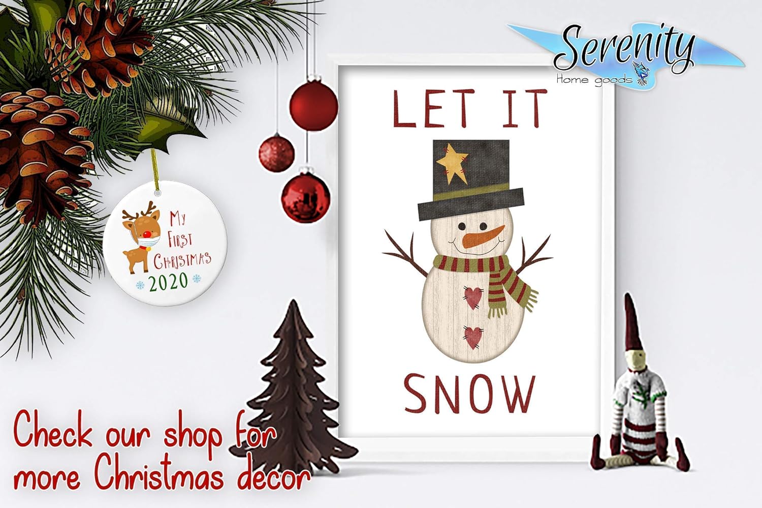 Handmade Christmas Oven Mitt Pot Holder Set