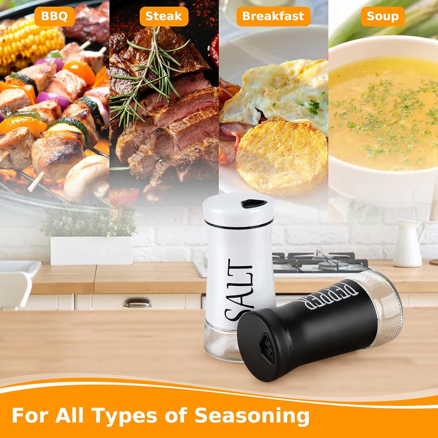 Accmor Adjustable Salt Pepper Shakers Set