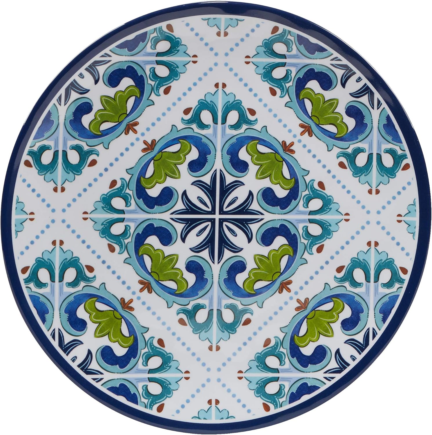 Certified International Mosaic Melamine Dinner Plates Set of 6 1
