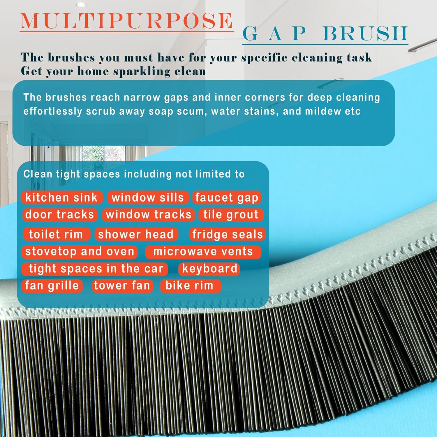 OILONG 5Pack Hard Bristle Crevice Cleaning Brush 1