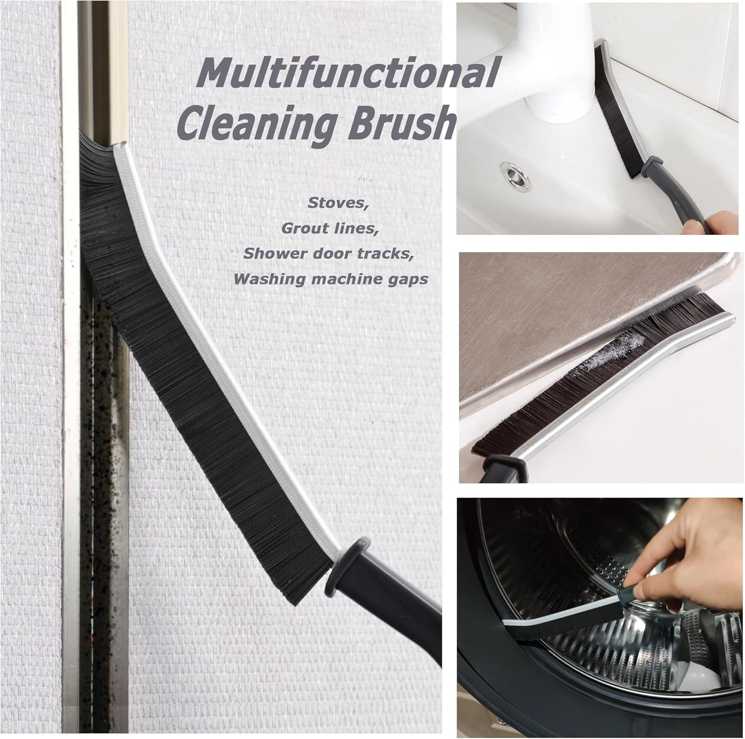 SpassLeben 2PCS Hard Bristle Crevice Cleaning Brush