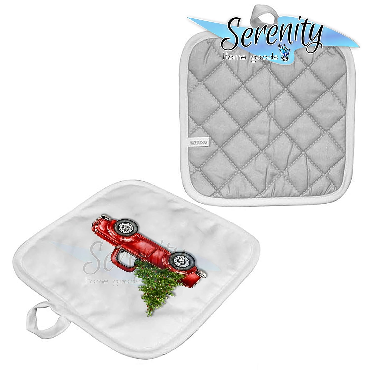 Handmade Christmas Oven Mitt Pot Holder Set