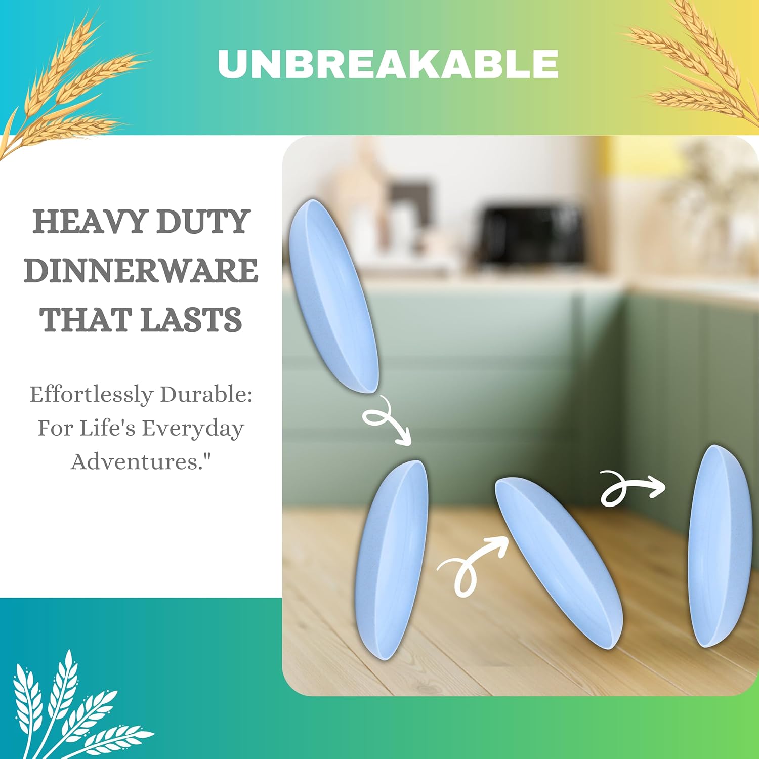 ECOSTAR Unbreakable Wheat Straw Dinnerware Set 1