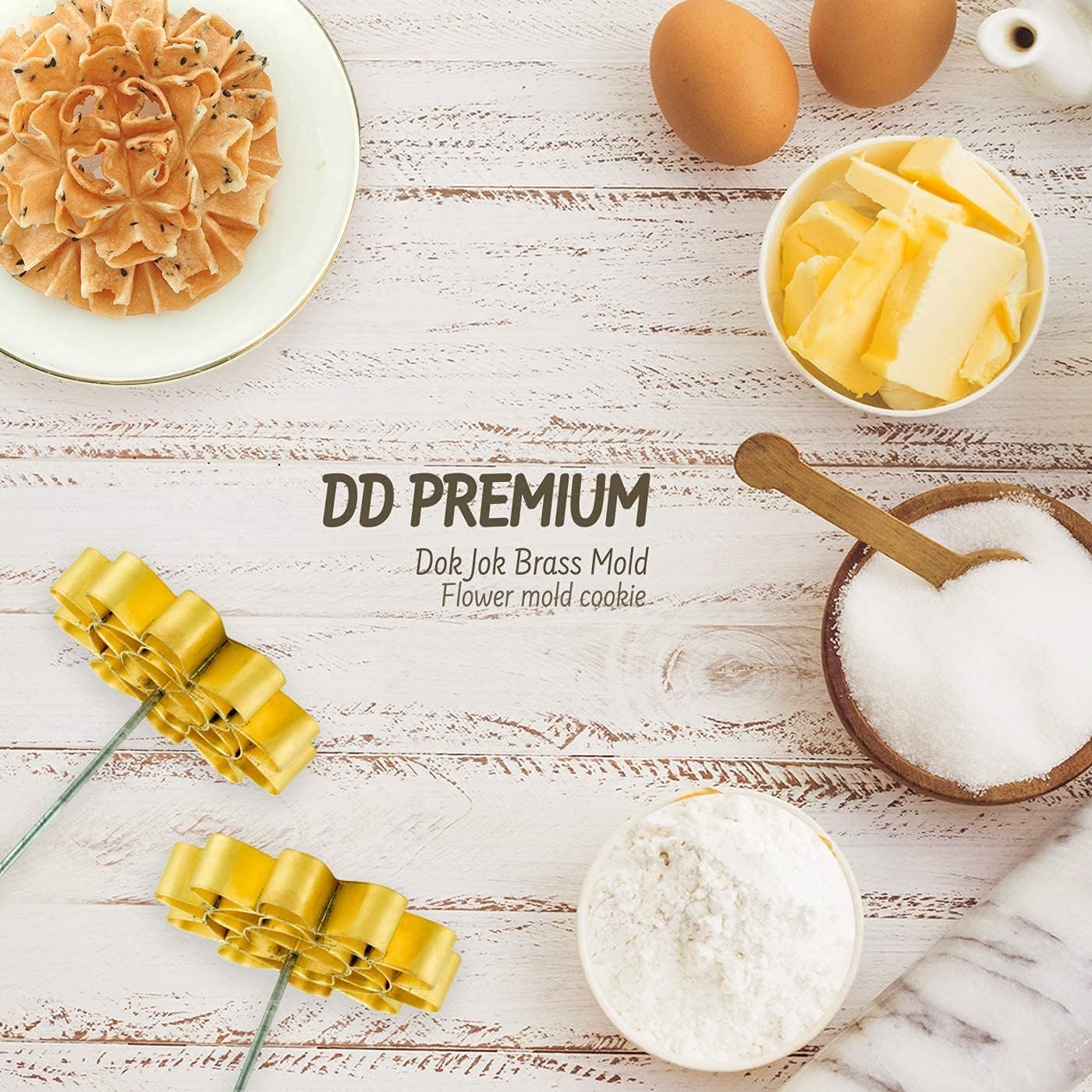 DDPremium Dok Jok Brass Mold Thai Dessert Maker