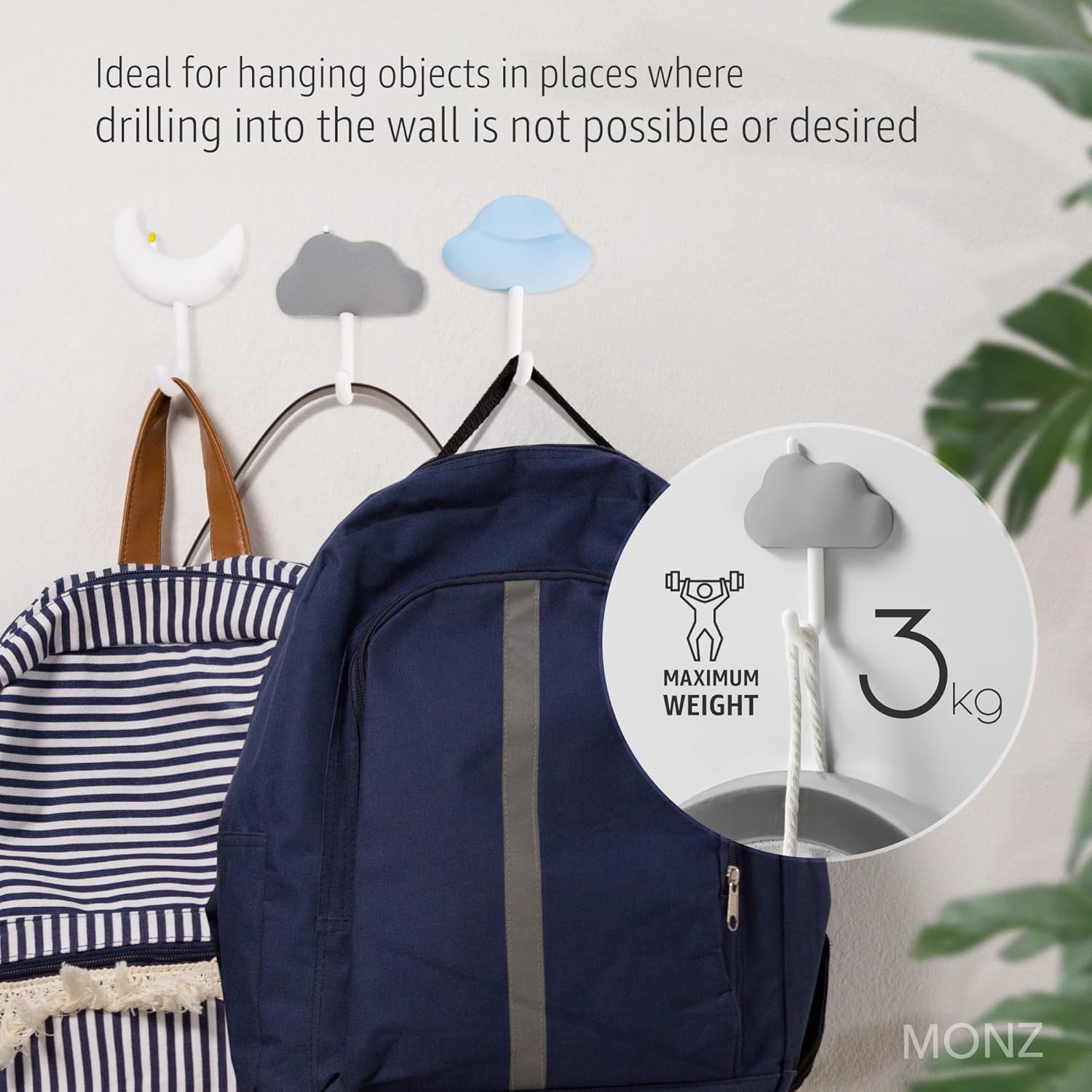 Monz Cute Hooks for Kids Room and Bathroom 1