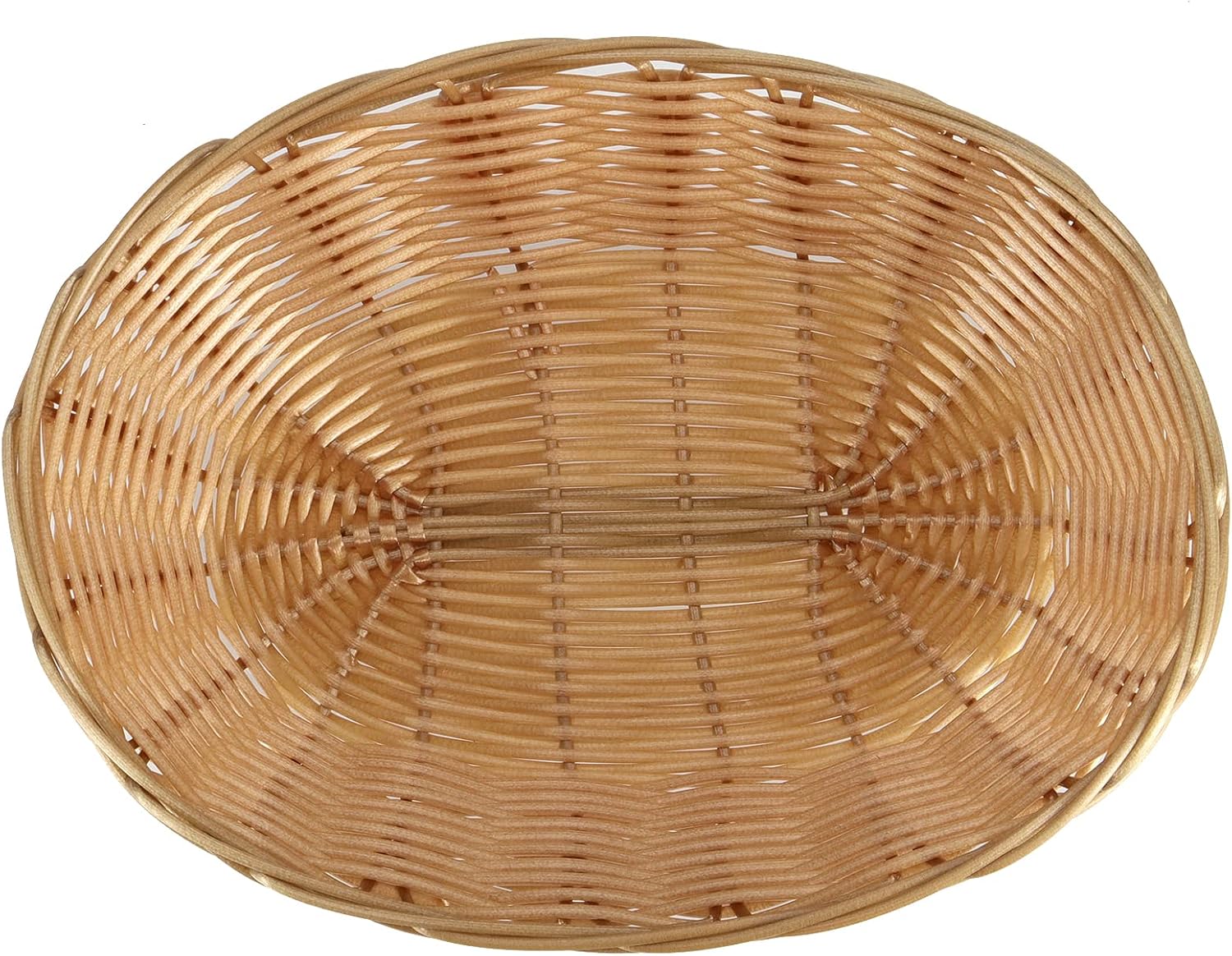 SINJEUN 20 Pack Light Brown Wicker Bread Basket