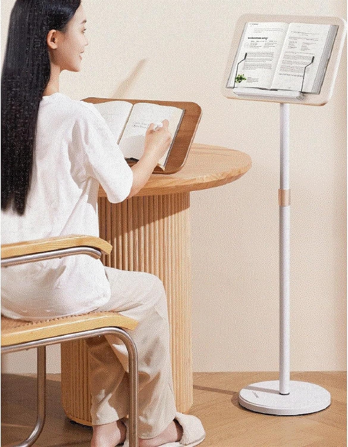 Adjustable Floor Stand Book Holder with 360 Rotating Base 1