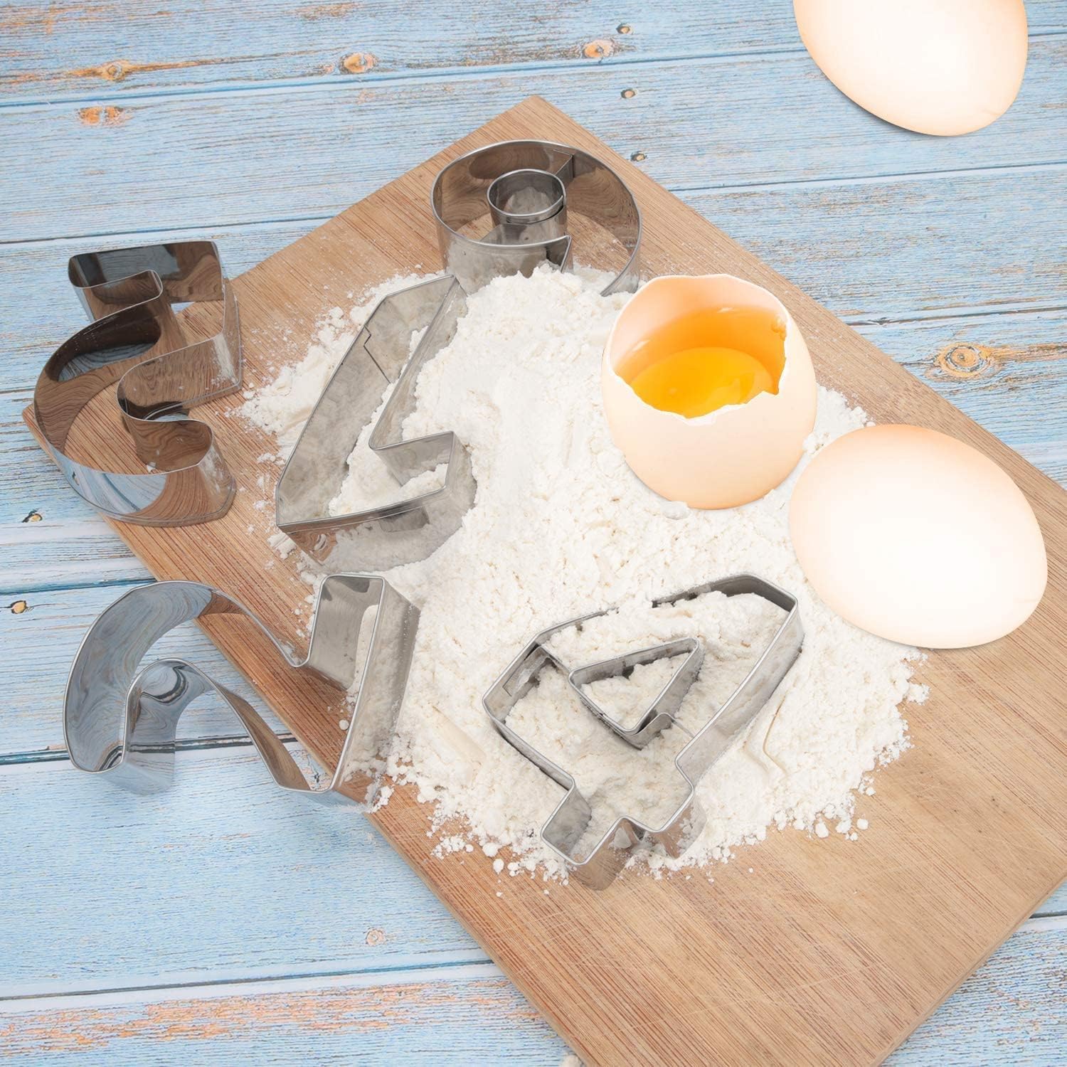 FUBARBAR 35pcs Alphabet Number Cookie Cutters Set
