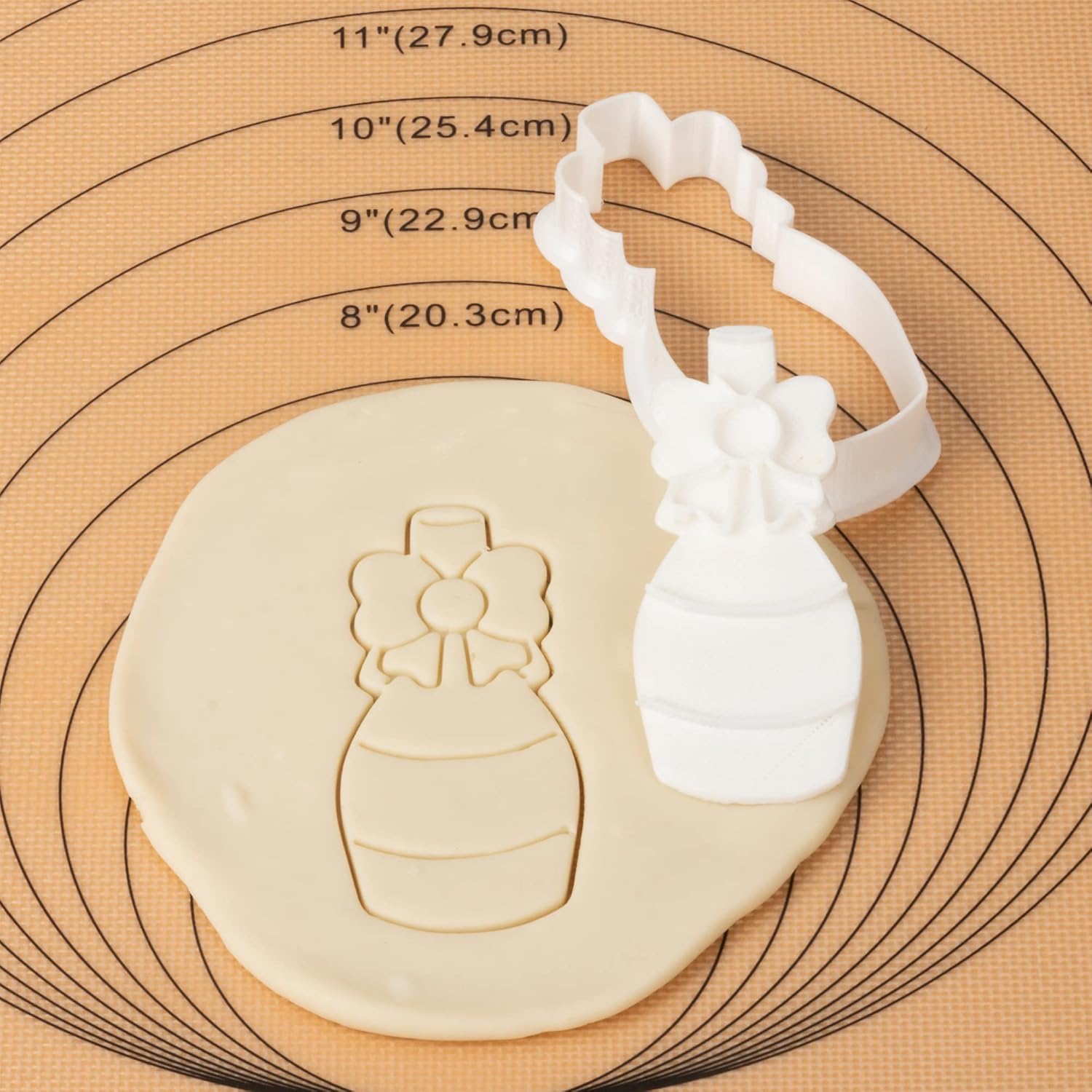 Flycalf Wedding Cookie Cutters with Plunger Stamps