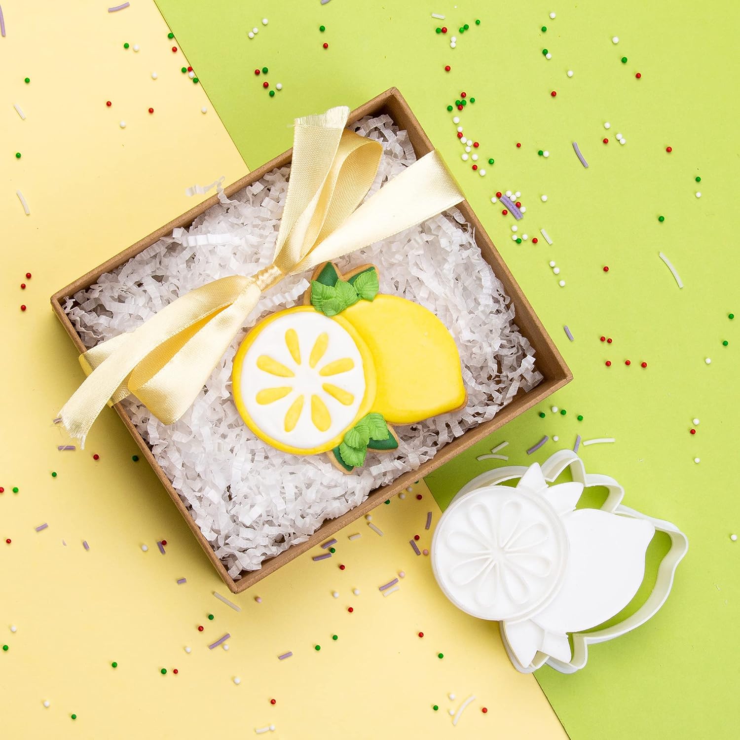 Flycalf Fruit Cookie Cutters with Plunger Stamps