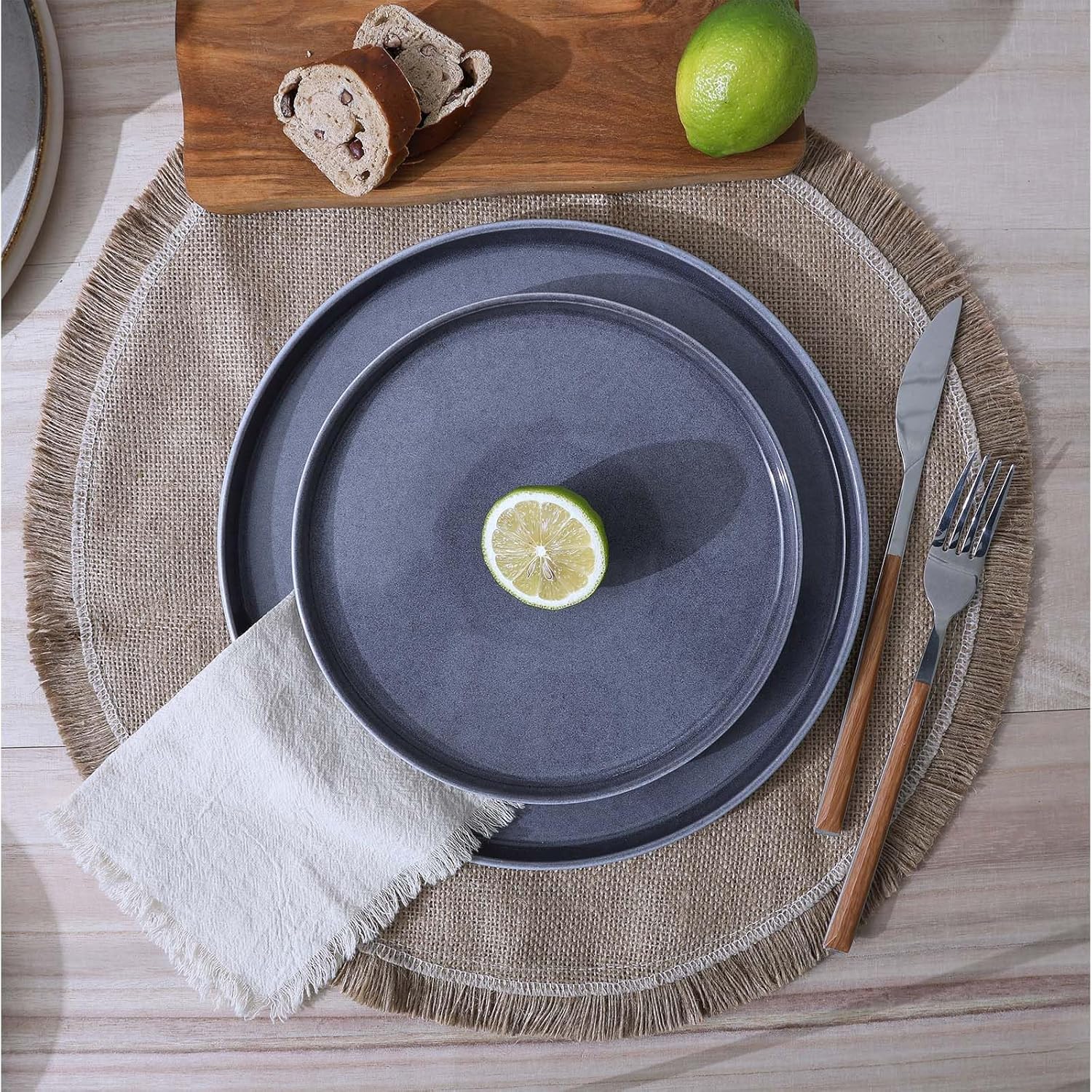 Famiware Annecy Misty-Blue Dinnerware Set for 6