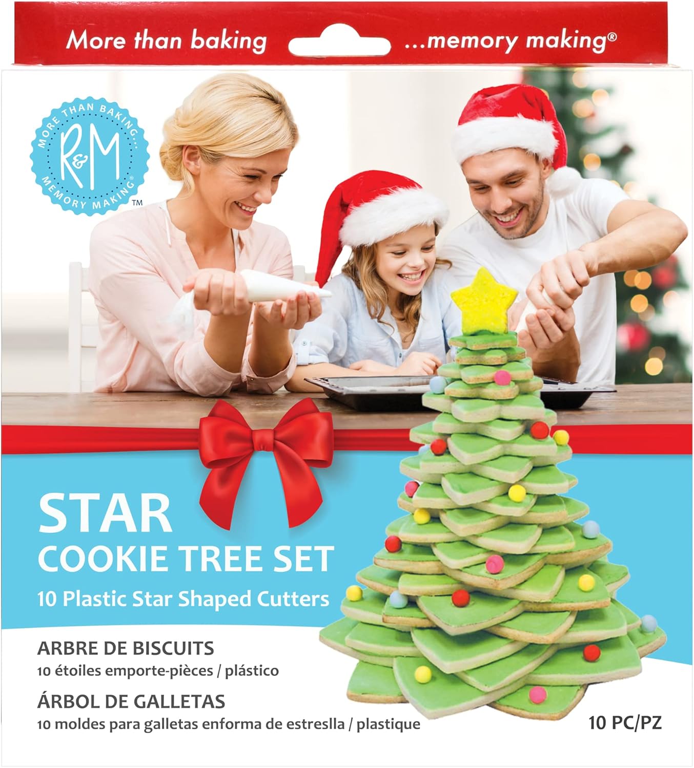 RM 10-Piece Plastic Star Tree Cookie Cutters Set